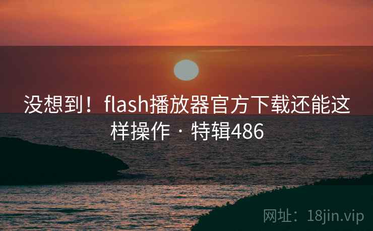 没想到！flash播放器官方下载还能这样操作 · 特辑486  第2张